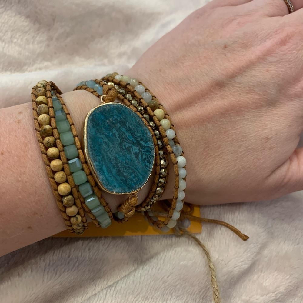 Turquoise wrap bracelet